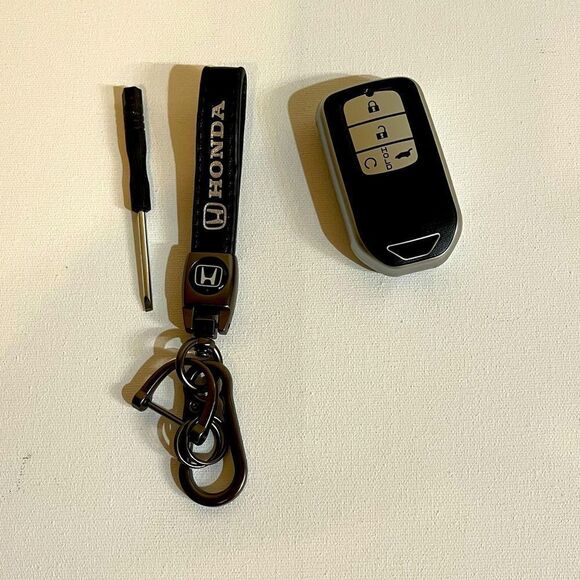 Honda fob Keychain in Black & fob cover in Black NWT - Picture 1 of 9